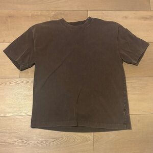 Hollister Heavy Weight Boxy Fit Brown Short Sleeve Tee
